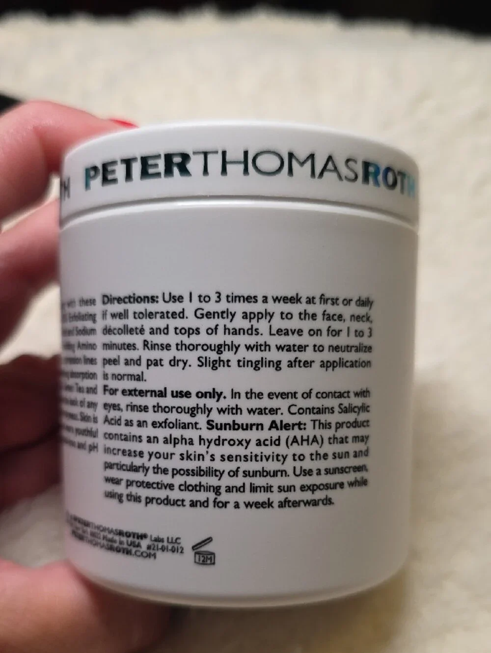 Peter Thomas Roth Peptide Skinjection Exfoliating Peel Pads - White